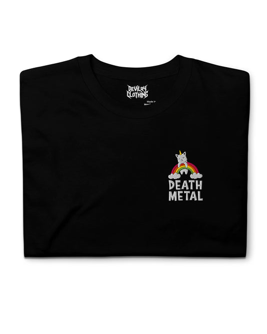 Death Metal Kitty Embroidered T-Shirt