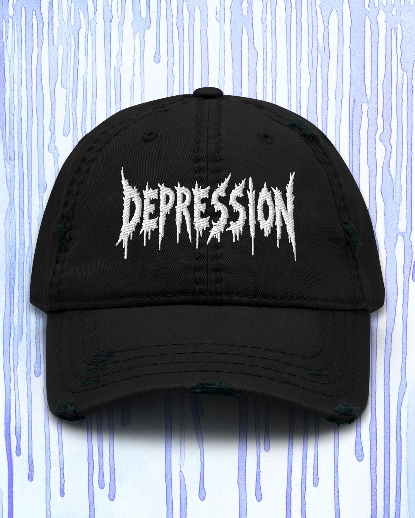 DEPRESSION Distressed Dad Hat