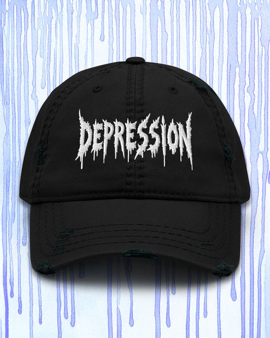 DEPRESSION Distressed Dad Hat