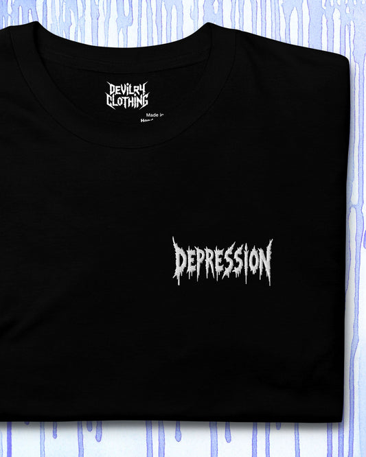 DEPRESSION Embroidered T-Shirt