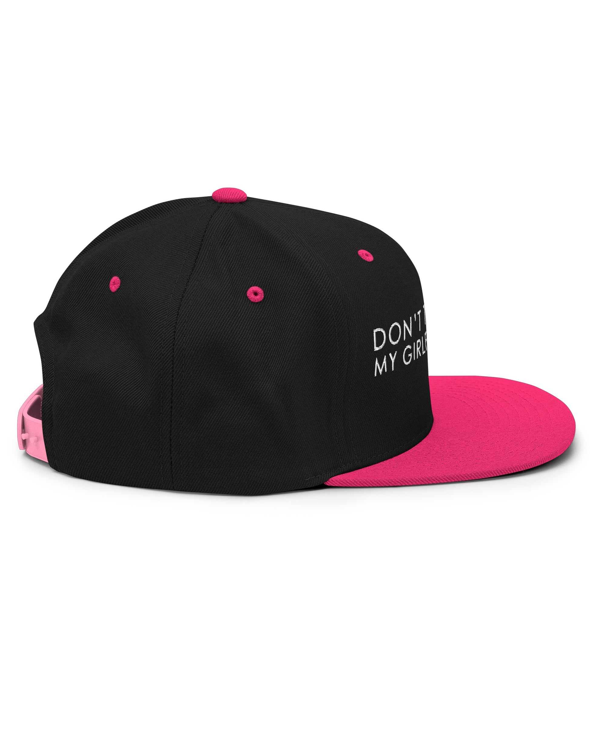 Don't Touch Me My Girlfriend Bites Snapback Hat