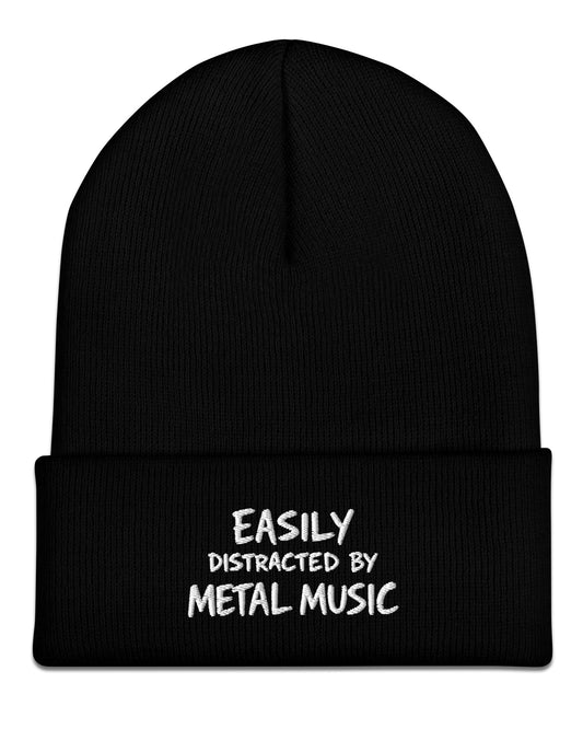 Easily Distracted By Metal Music Beanie