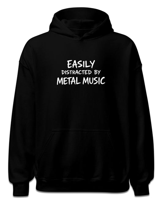 Easily Distracted By Metal Music Hoodie