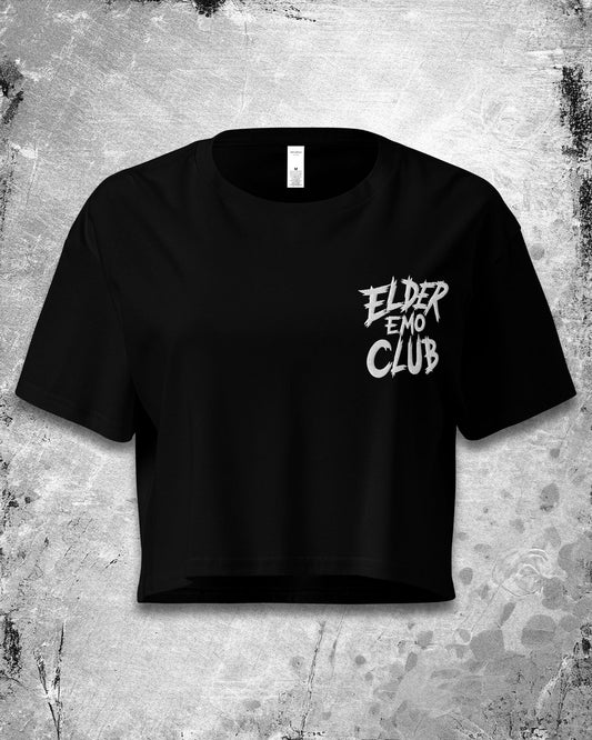 Elder Emo Club Embroidered Crop Top