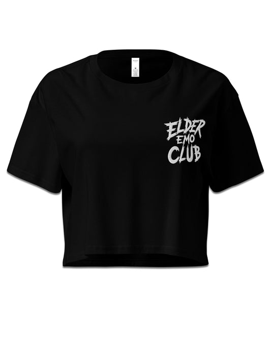 Elder Emo Club Embroidered Crop Top
