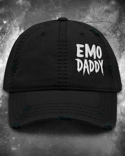 EMO DADDY Distressed Dad Hat