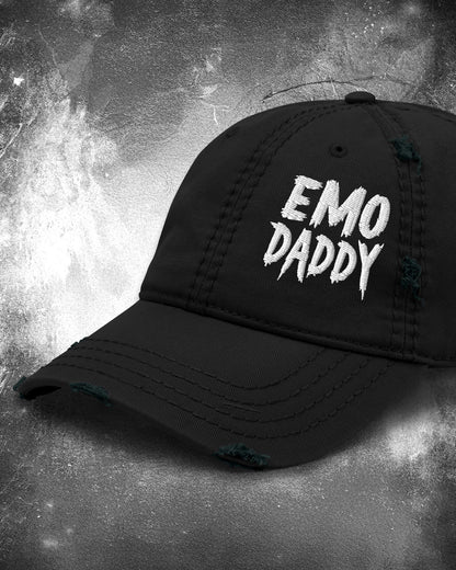 EMO DADDY Distressed Dad Hat