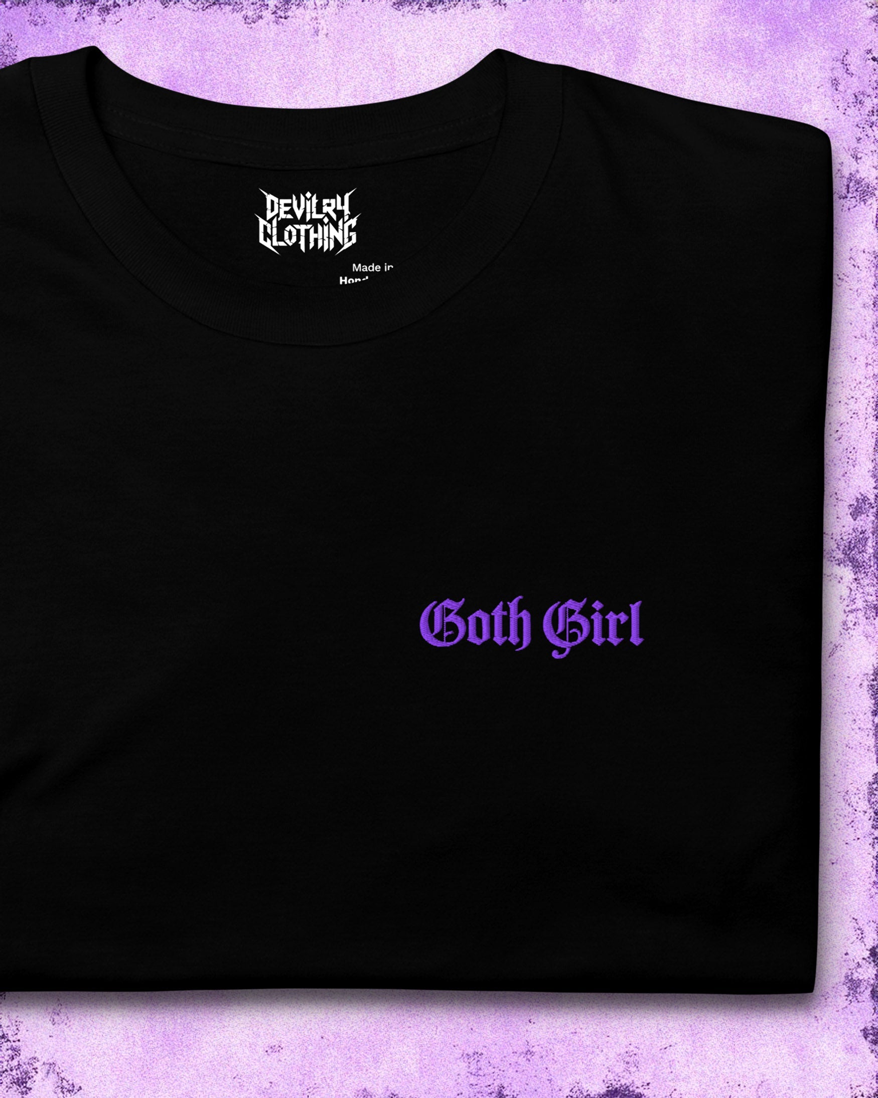 GOTH GIRL Embroidered T-Shirt