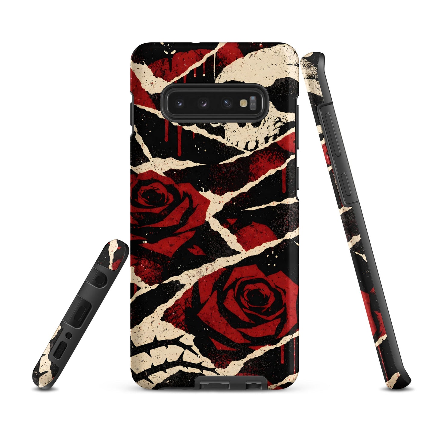 Goth Skull & Red Rose Samsung Tough Case