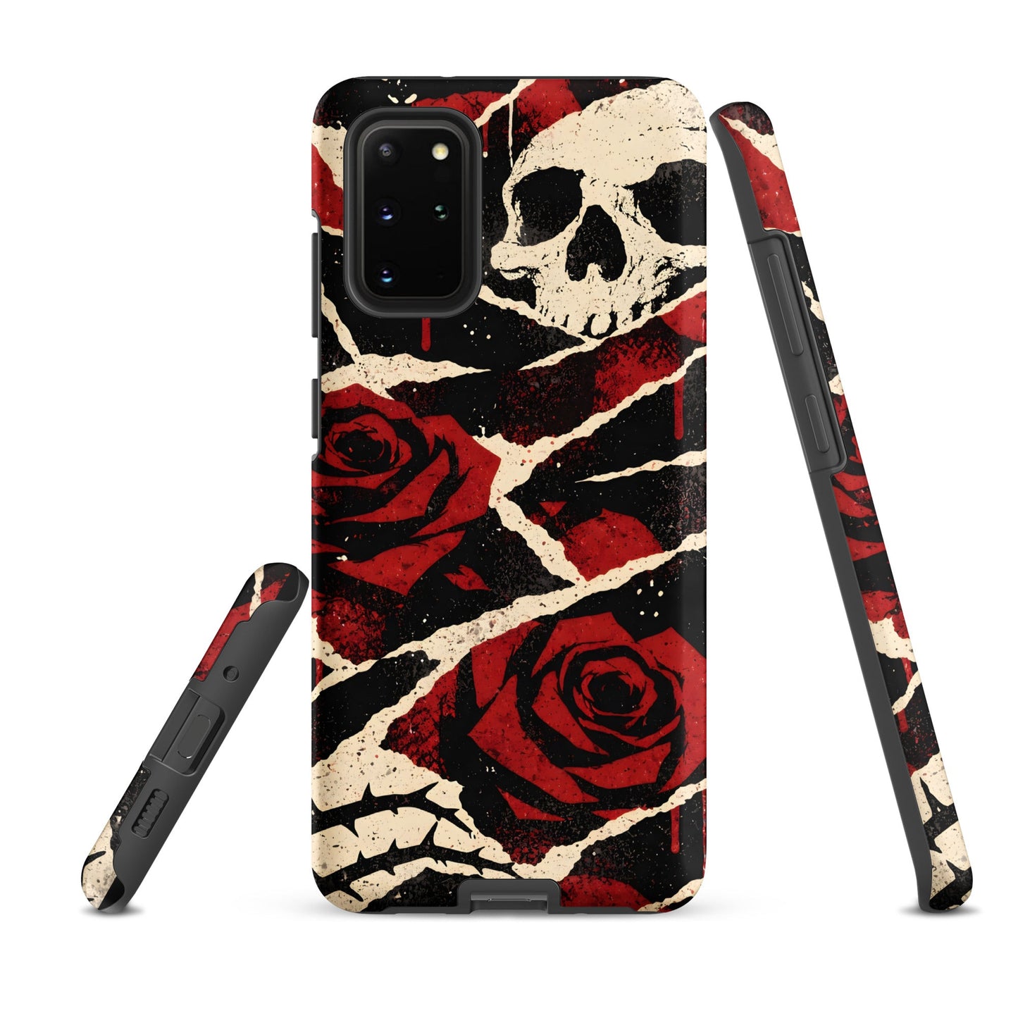 Goth Skull & Red Rose Samsung Tough Case