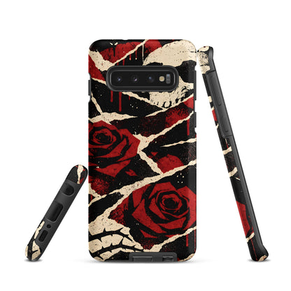 Goth Skull & Red Rose Samsung Tough Case