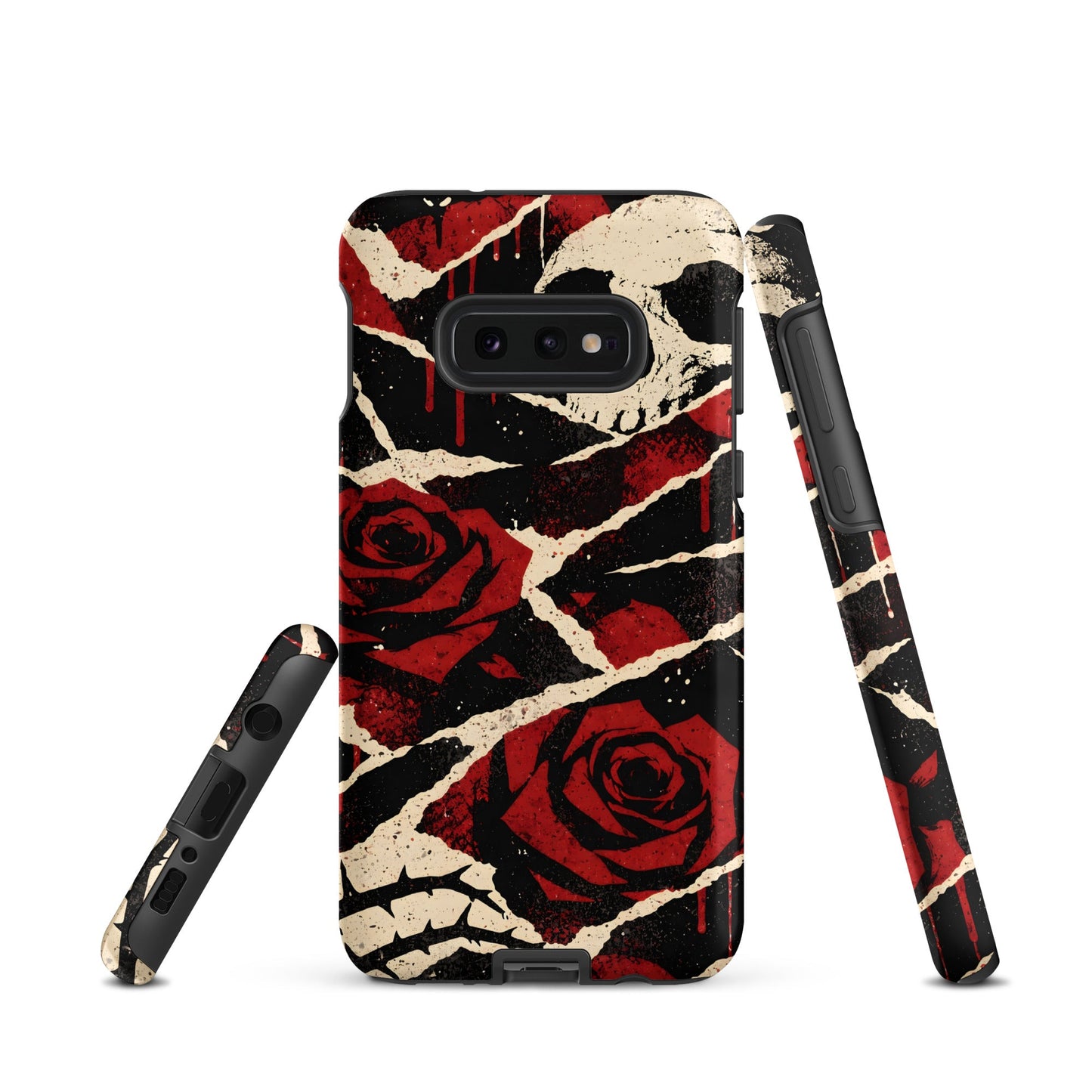 Goth Skull & Red Rose Samsung Tough Case