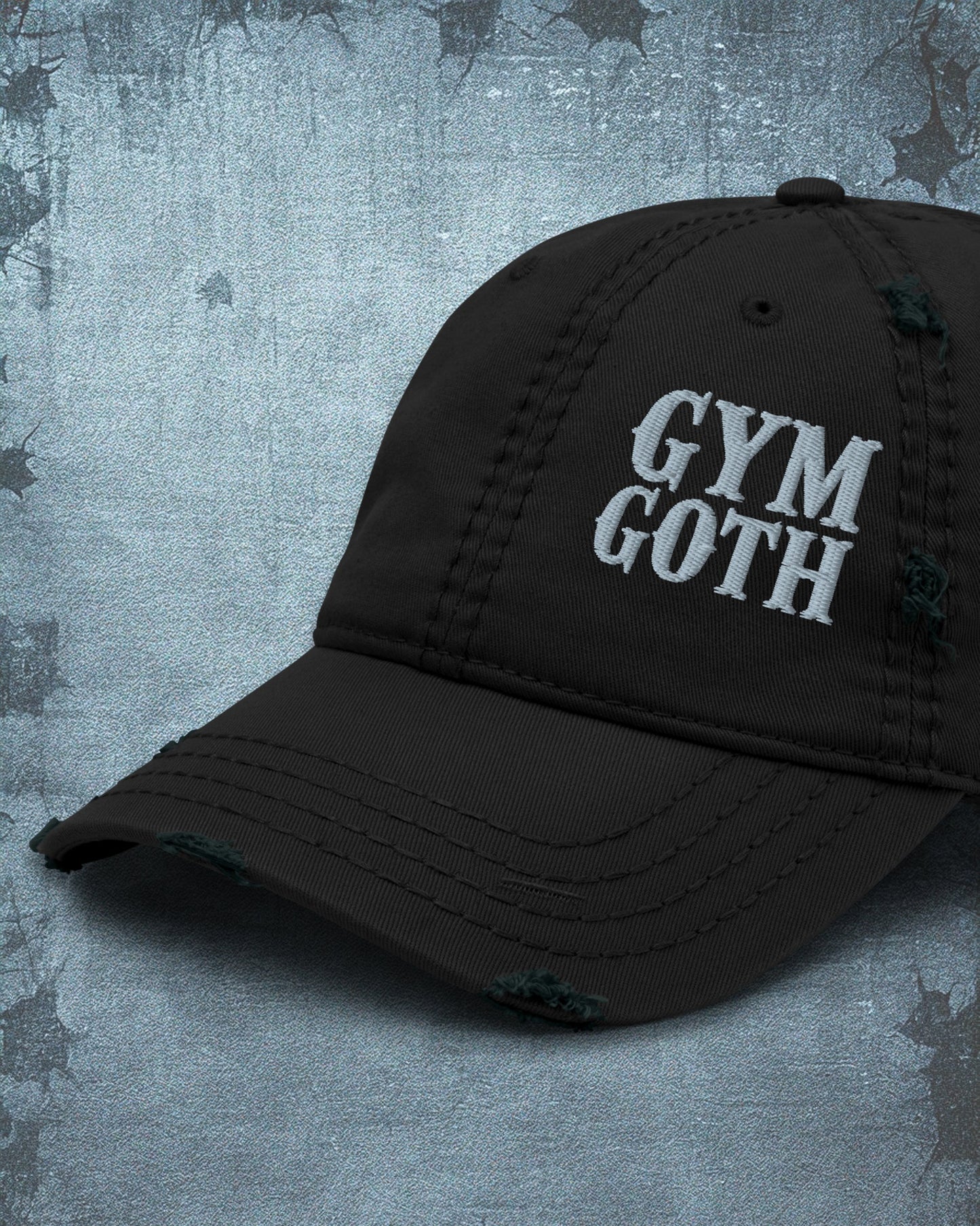 GYM GOTH Distressed Dad Hat