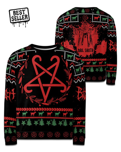 Hail Santa Ugly Christmas Sweater
