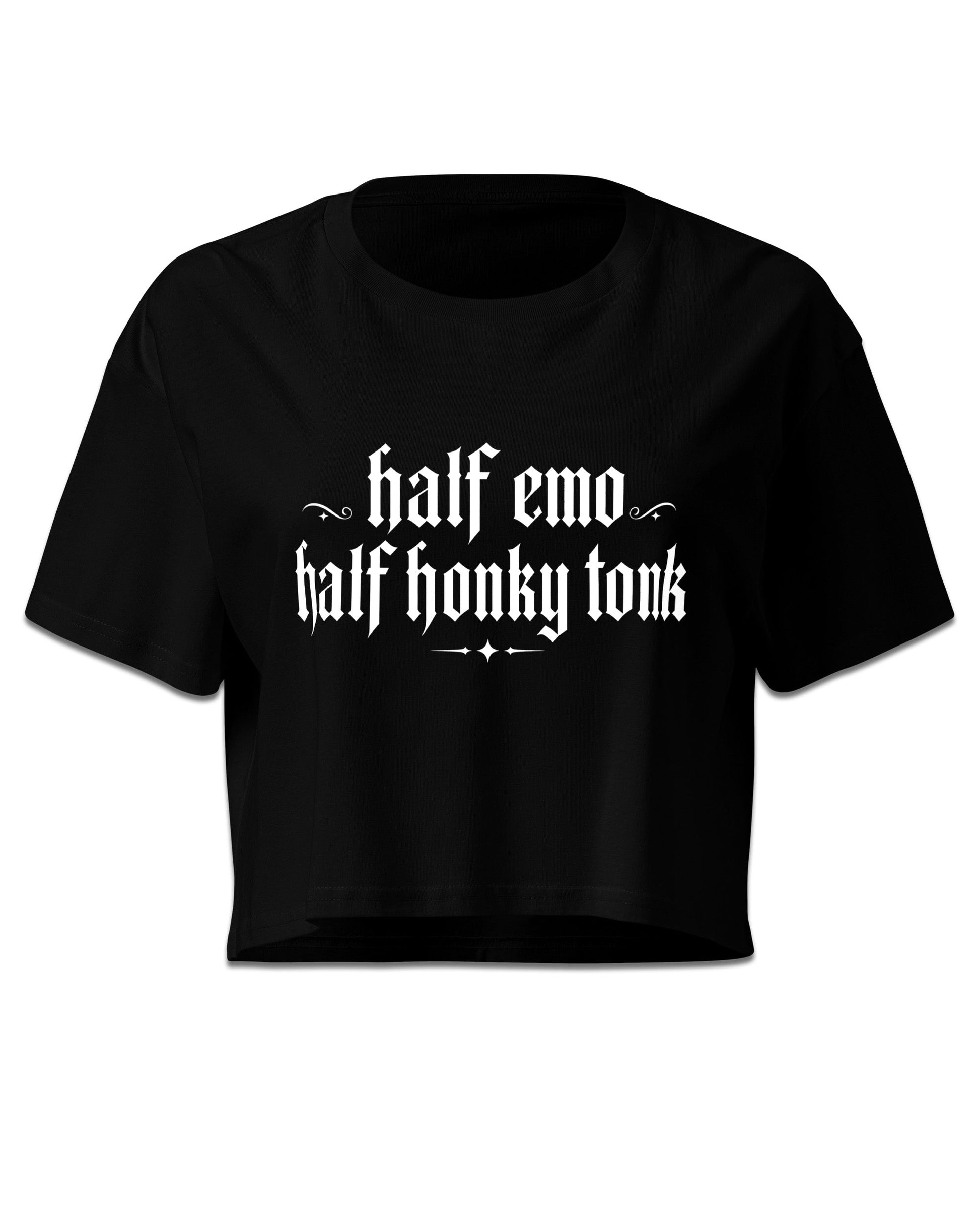 Half Emo Half Honky Tonk Crop Top