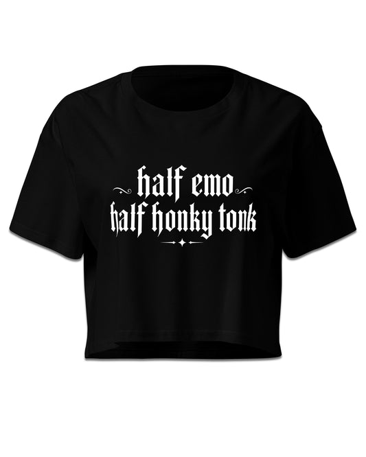 Half Emo Half Honky Tonk Crop Top