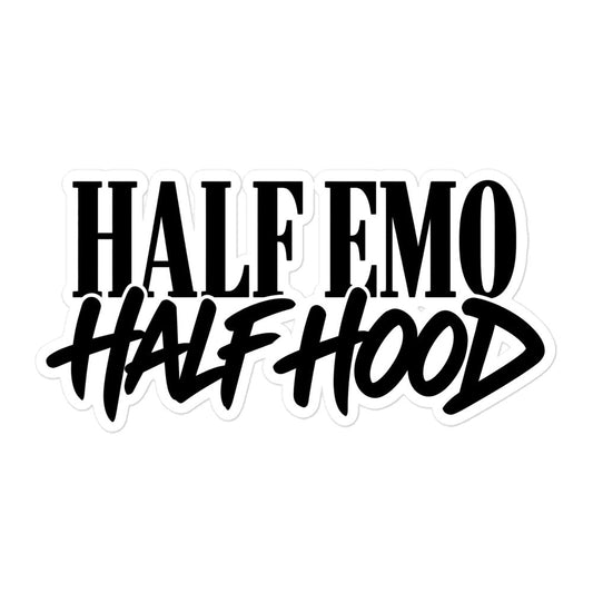 Half Emo Half Hood Sticker