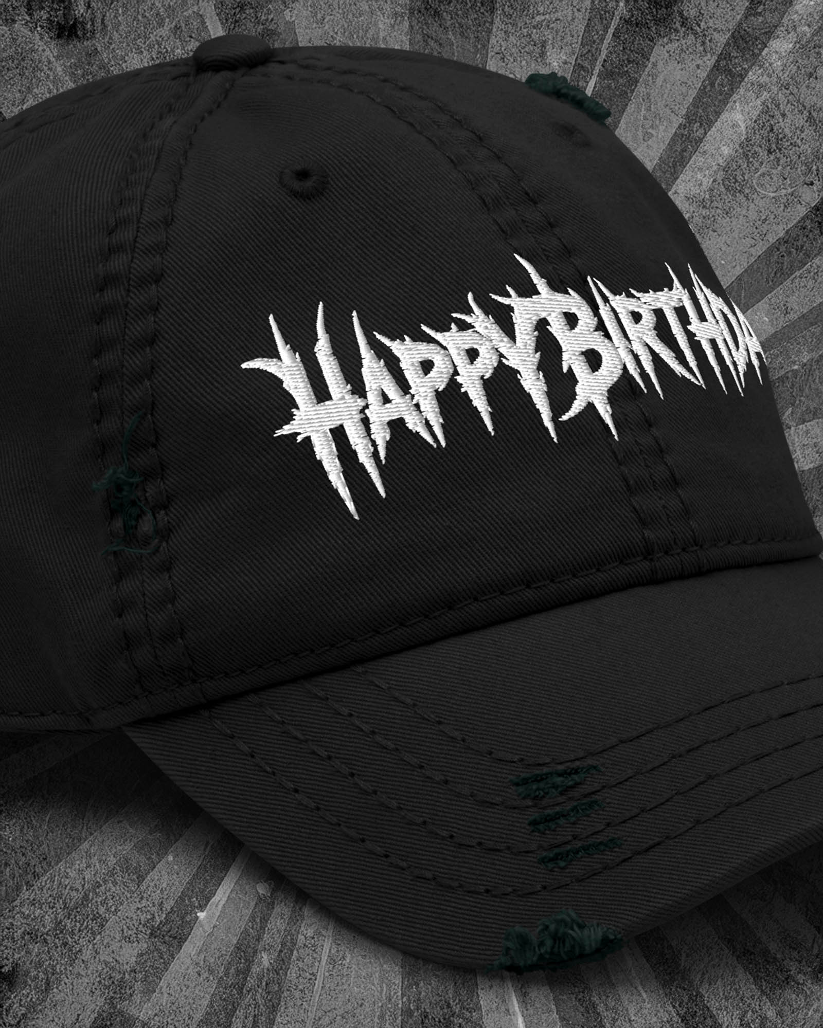 Happy Birthday Distressed Dad Hat