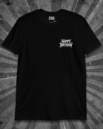 Happy Birthday Embroidered T-Shirt