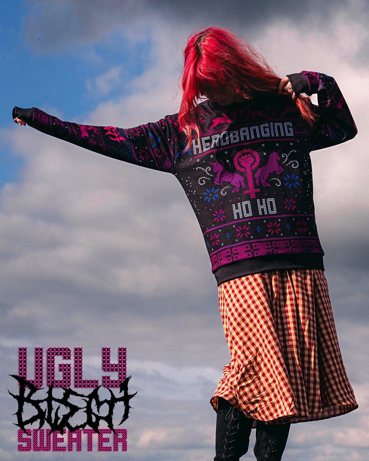 Headbanging HO HO Ugly Sweater