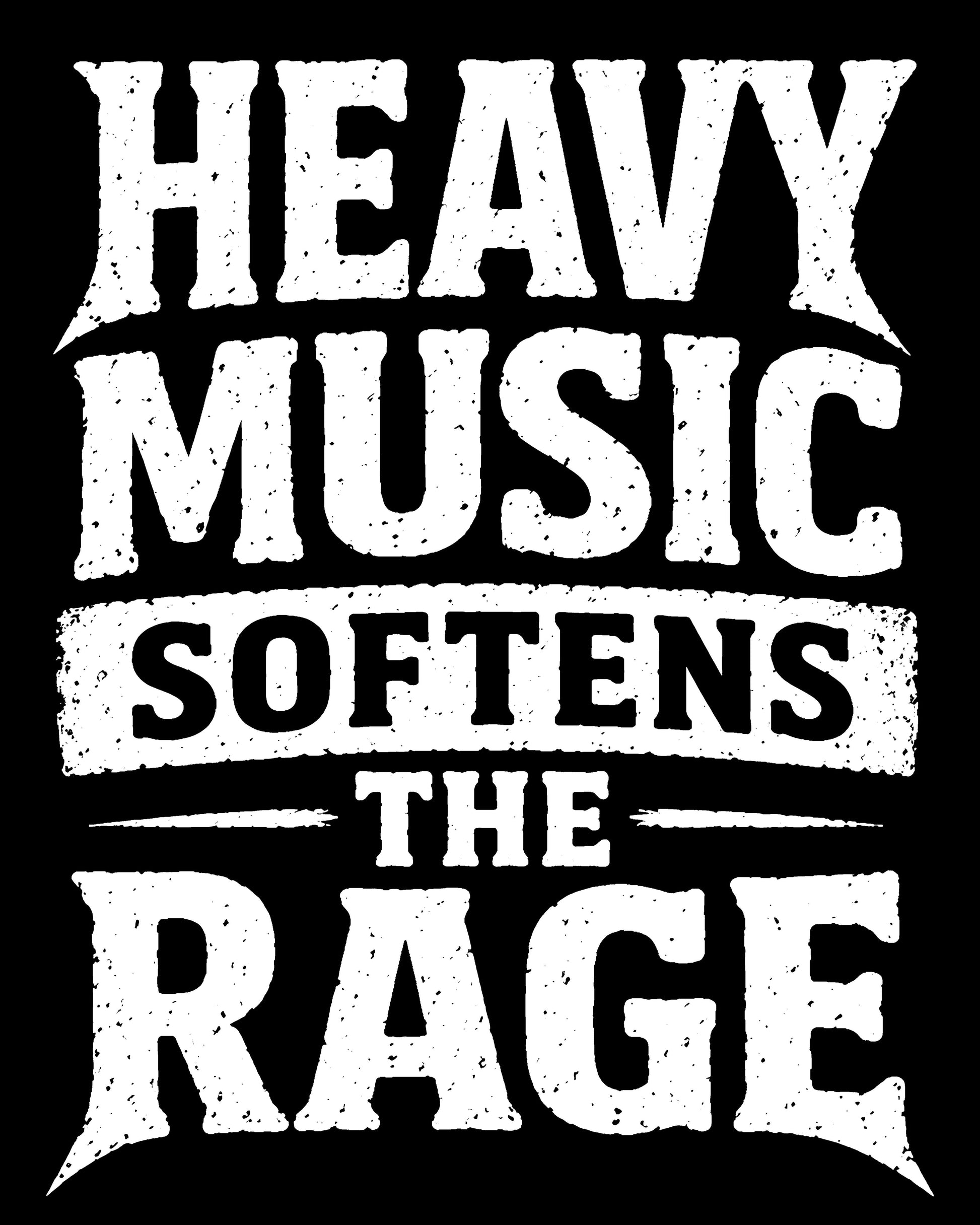 Heavy Music Softens The Rage Back Print T-Shirt