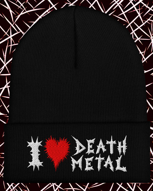 I Love Death Metal Beanie