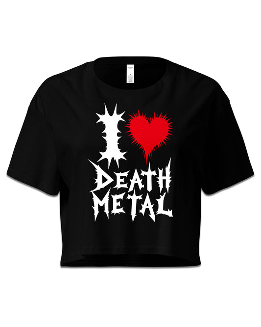 I Love Death Metal Crop Top