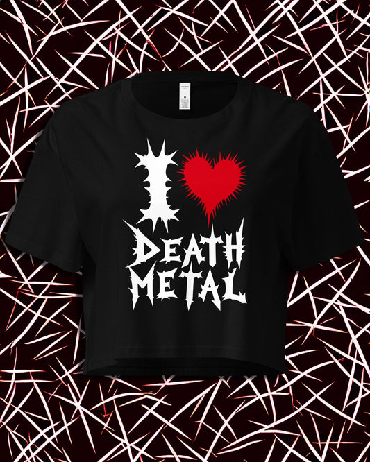 I Love Death Metal Crop Top