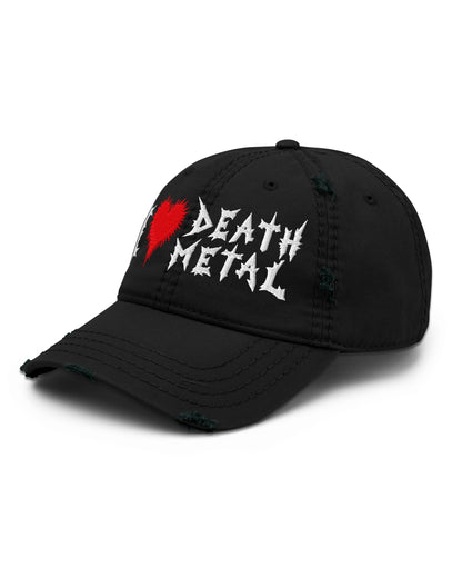 I Love Death Metal Distressed Dad Hat