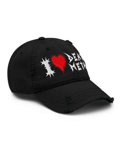 I Love Death Metal Distressed Dad Hat