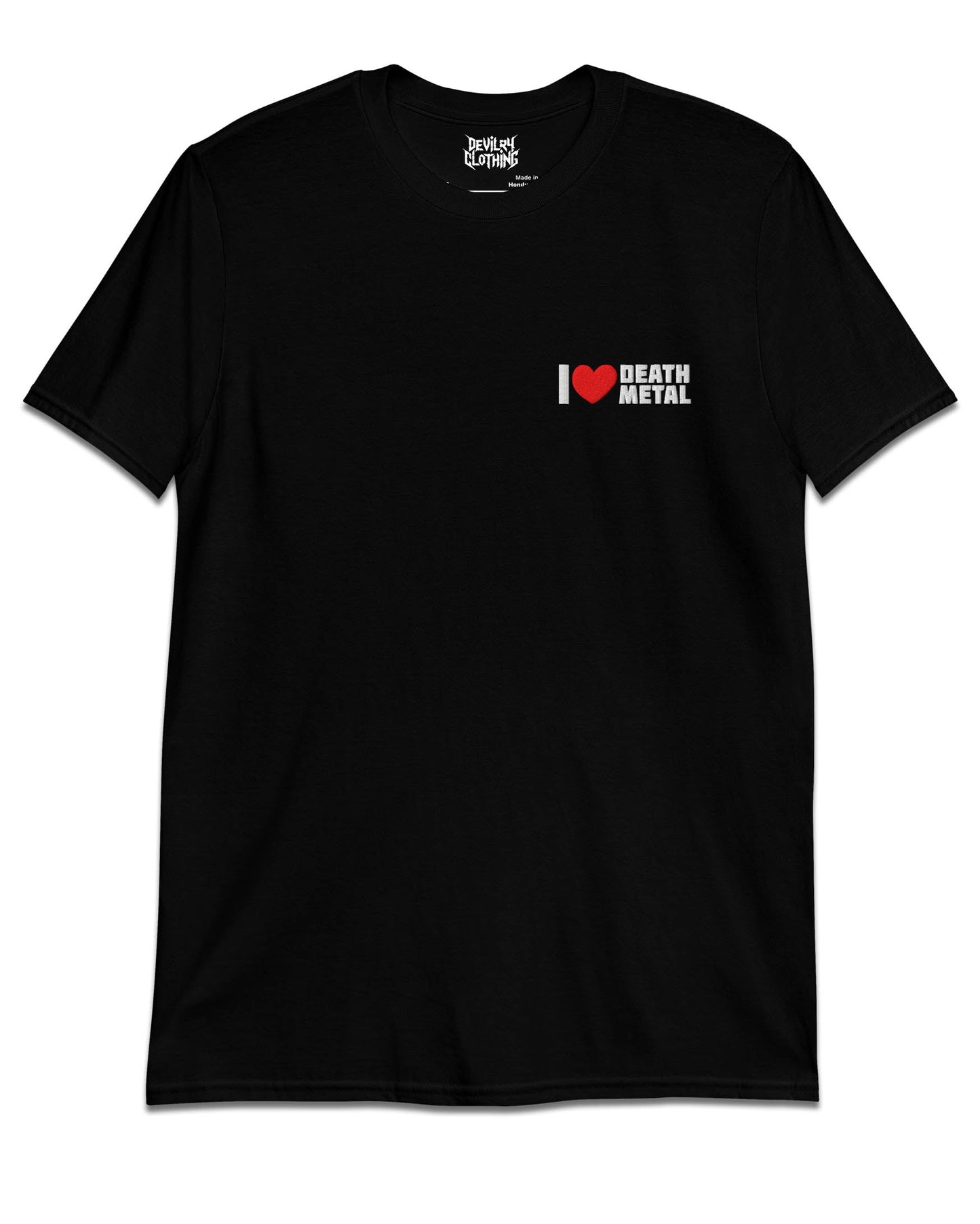 I Love Death Metal Embroidered T-Shirt