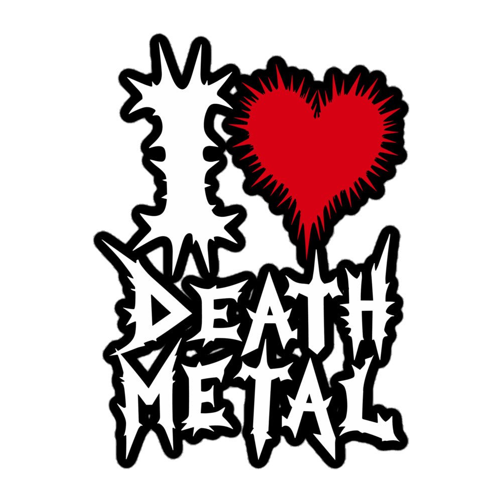 I Love Death Metal Sticker
