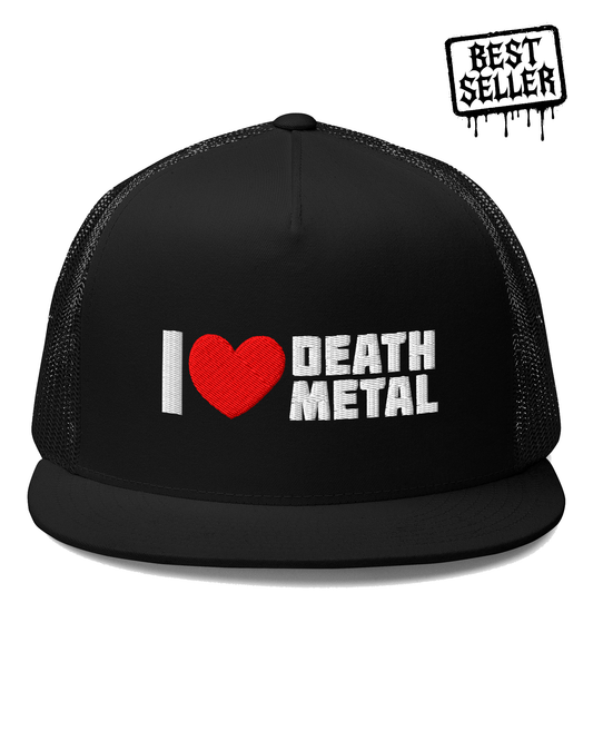 I Love Death Metal Trucker Snapback Hat