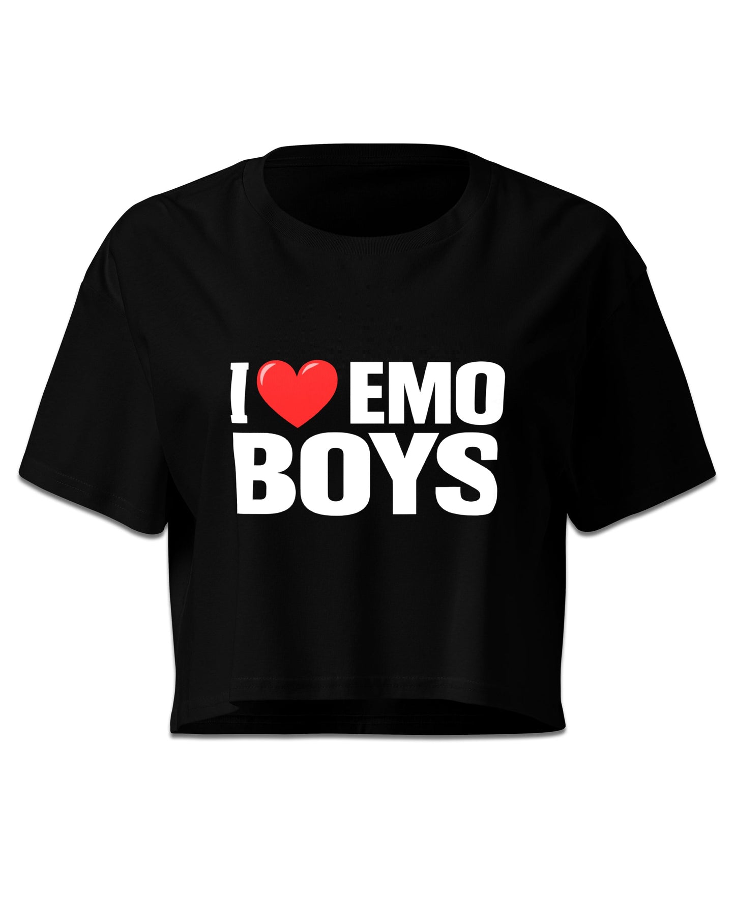 I Love Emo Boys Crop Top