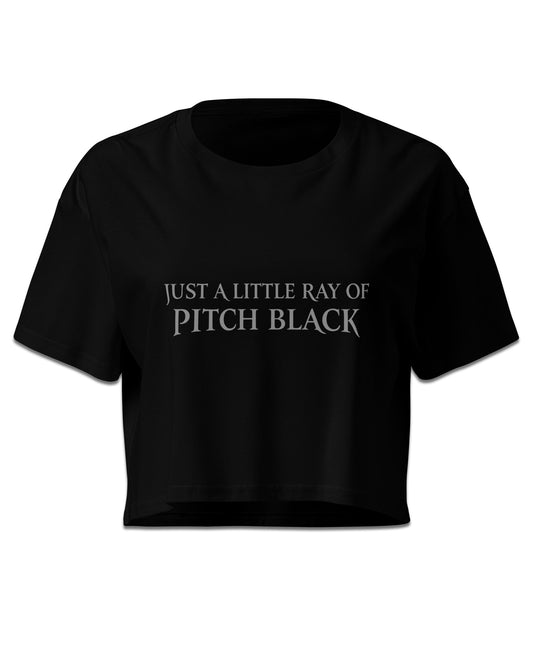 Just A Little Ray Of Pitch Black Crop Top