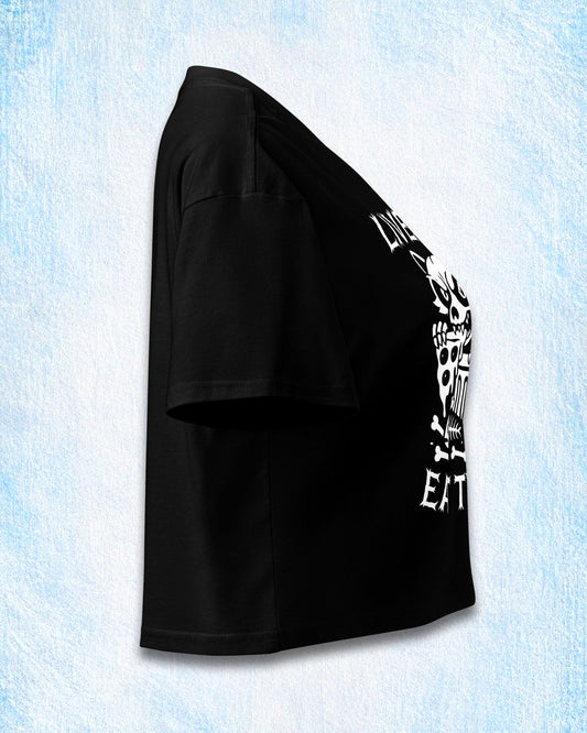 LIVE FAST EAT TRASH Crop Top
