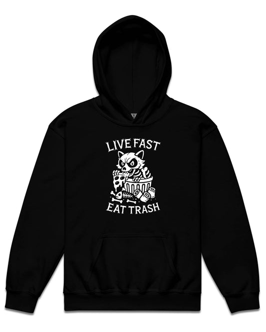 LIVE FAST EAT TRASH Kids Hoodie