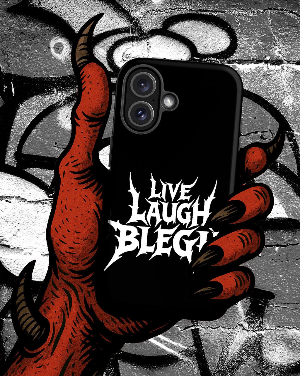 Live Laugh BLEGH Tough iPhone Case