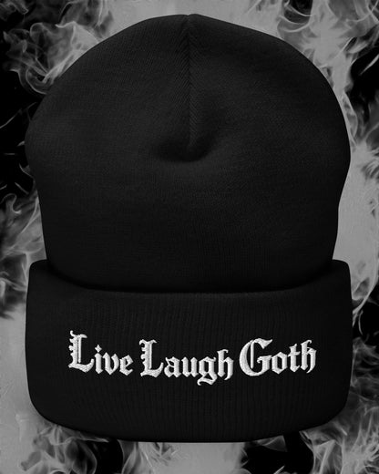 Live Laugh Goth Beanie