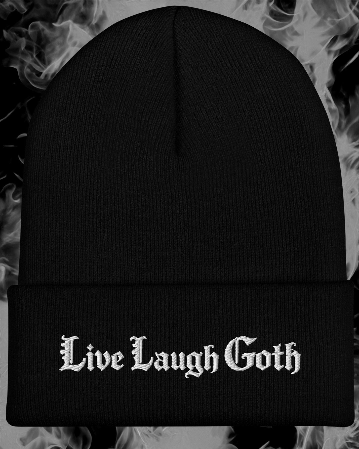 Live Laugh Goth Beanie