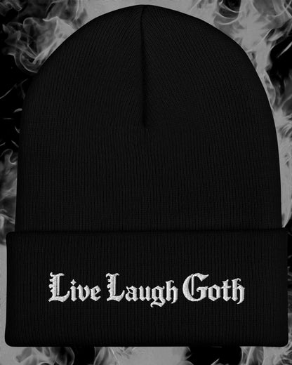 Live Laugh Goth Beanie