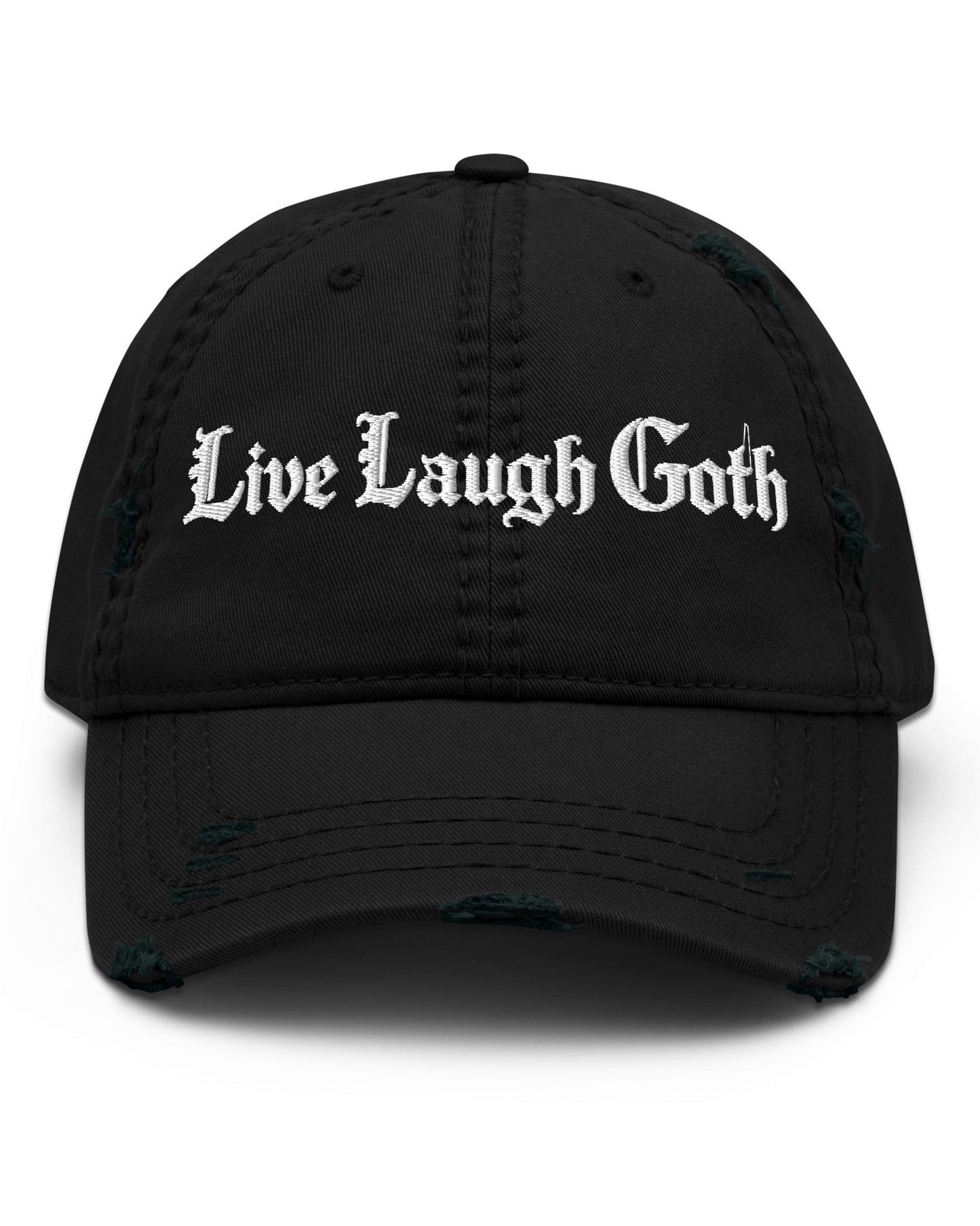 Live Laugh Goth Distressed Dad Hat