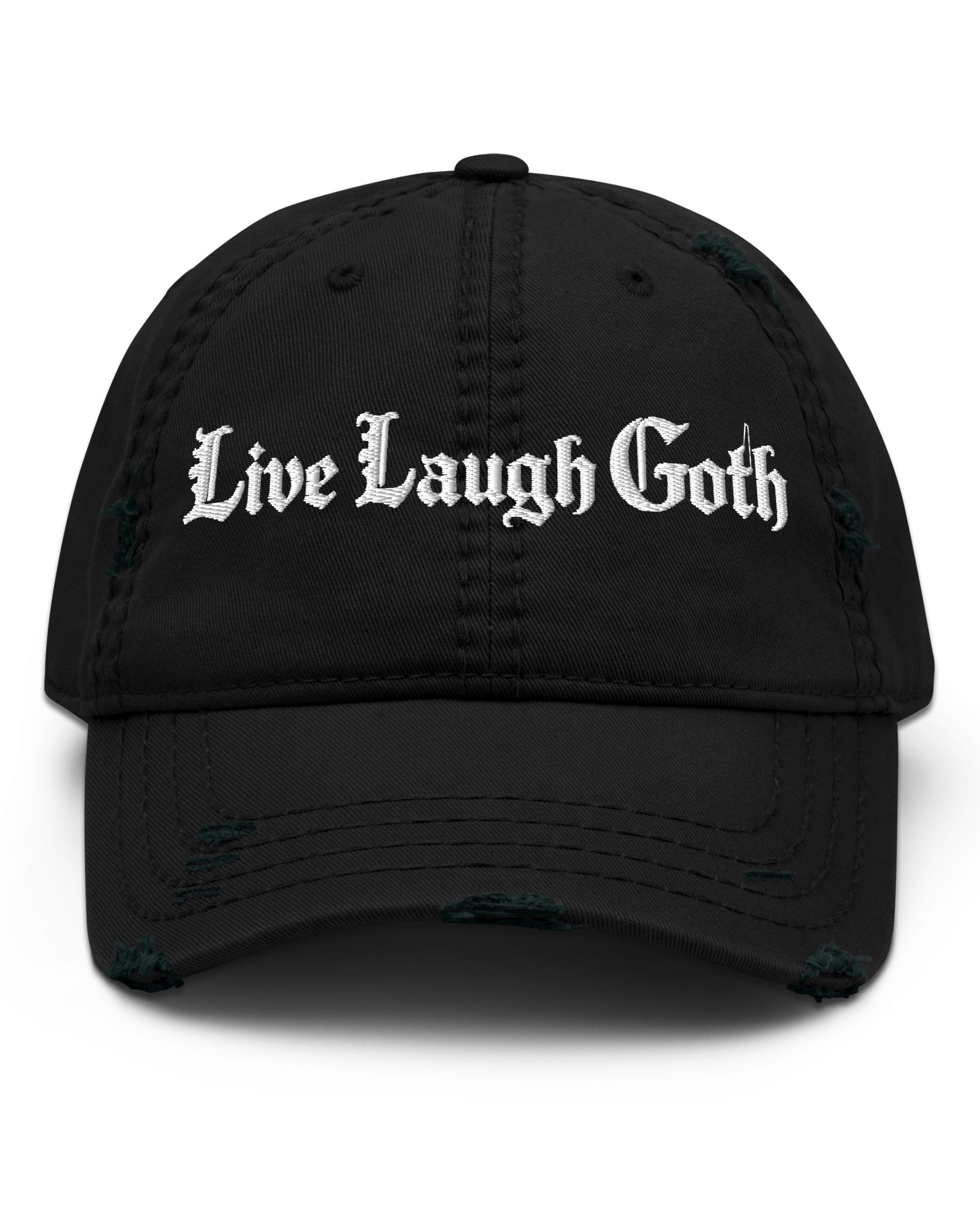 Live Laugh Goth Distressed Dad Hat