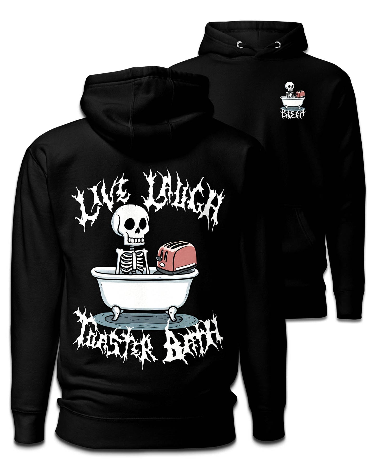 Live Laugh Toaster Bath Hoodie