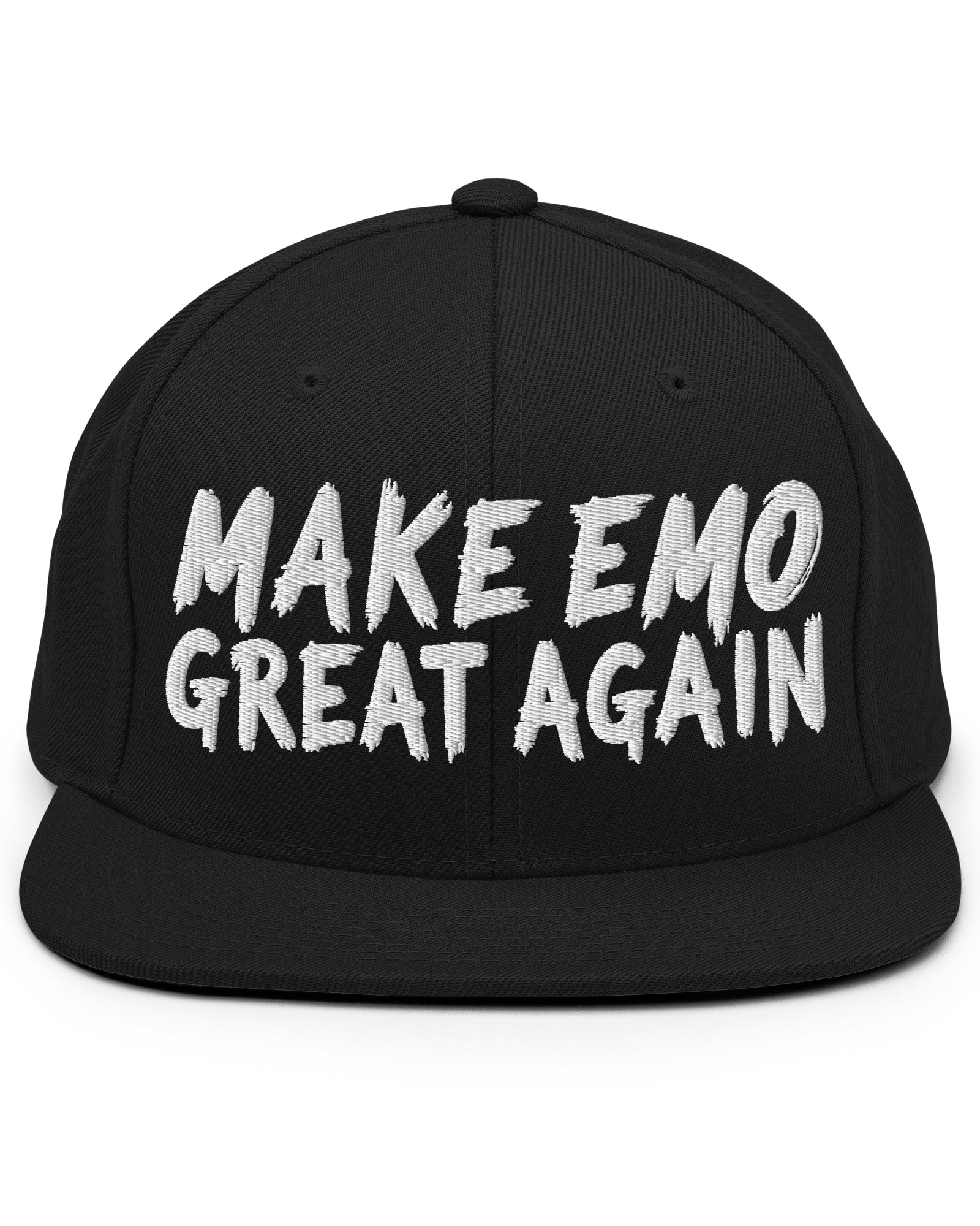 MAKE EMO GREAT AGAIN Snapback – Emo Nostalgia Hat | Devilry Clothing
