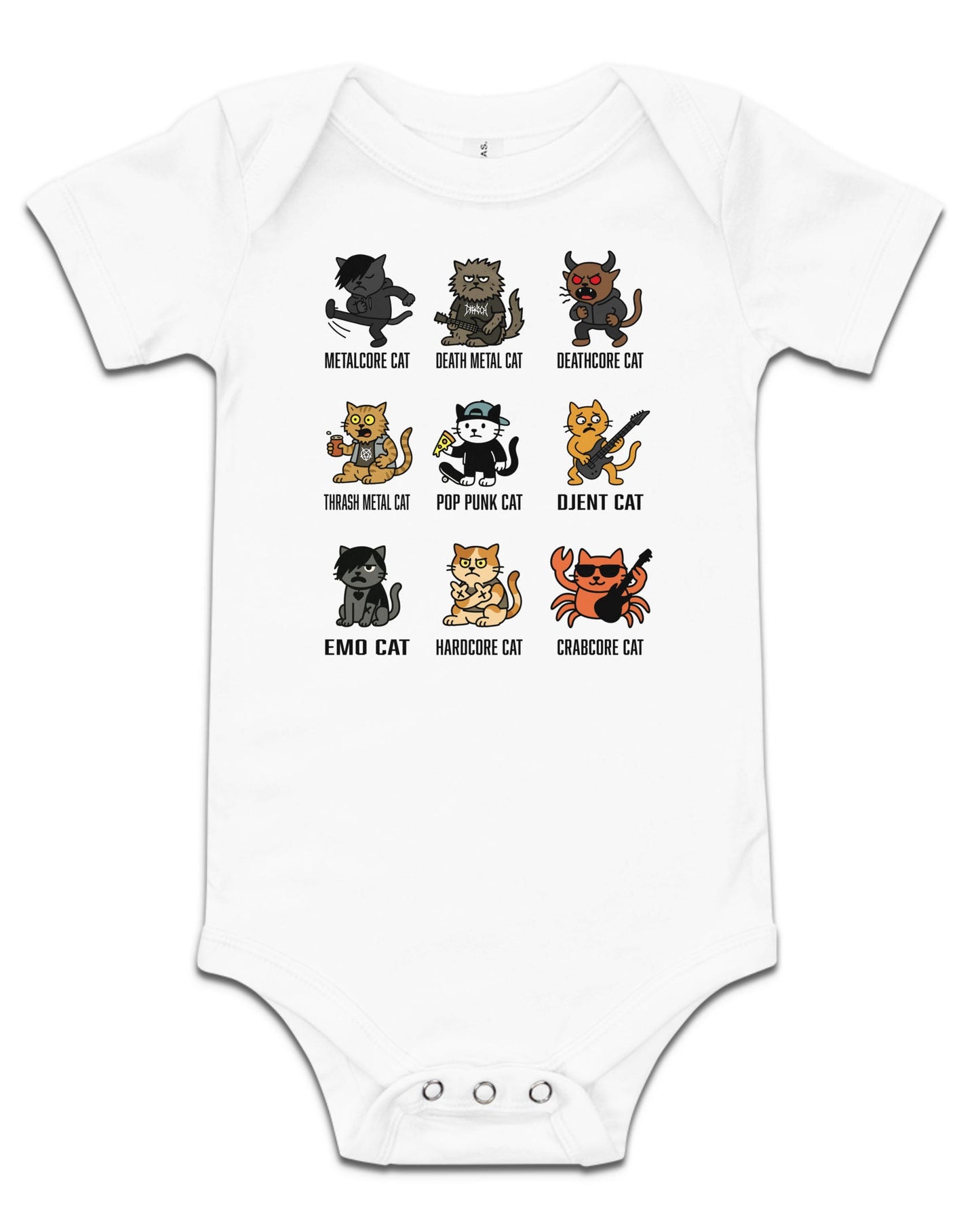 Metal Cats Baby Bodysuit