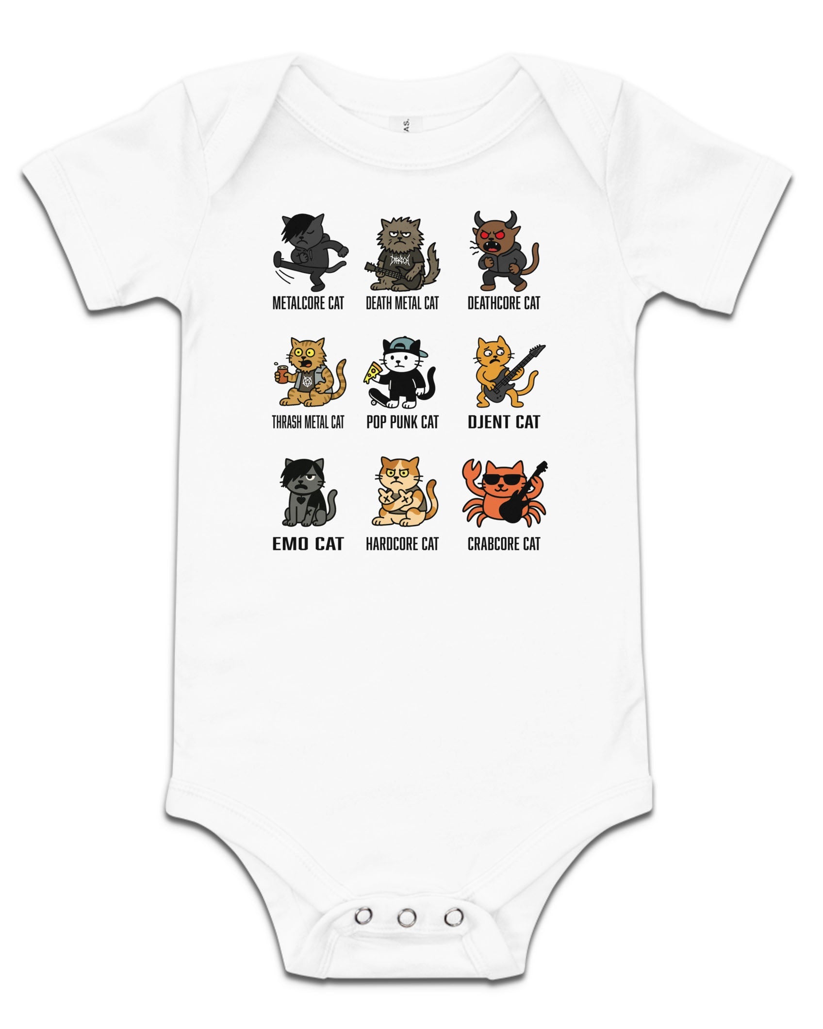 Metal Cats Baby Bodysuit