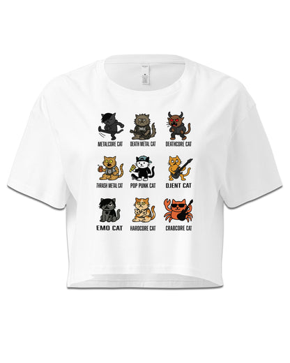 Metal Cats Crop Top