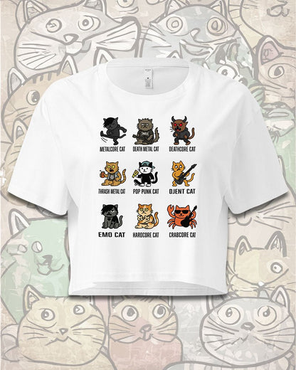 Metal Cats Crop Top