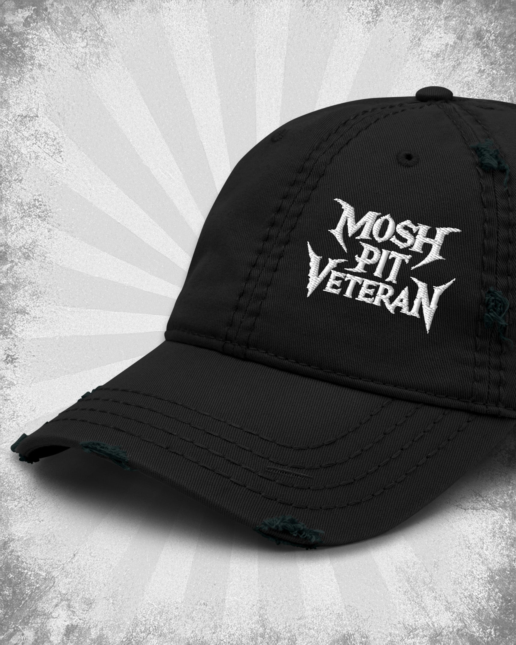 MOSH PIT VETERAN Distressed Dad Hat